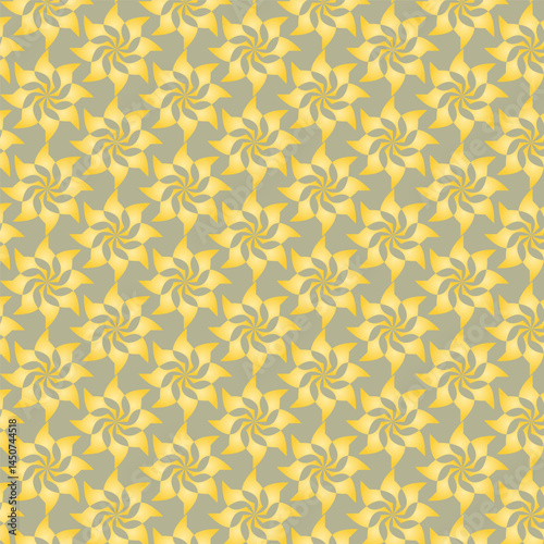 Print  Abstract Seamless repeating pattern textured geometric floral yellow gold color background vector  modern simple wallpaper, tile , wallpaper, fabric, textile, cards, covers ,banners ,branding .