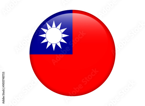 Free Download Taiwan flag icon. Round flag of taiwan icon design, vector illustration	
 - GFXLoad