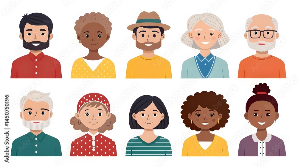 Diverse Group of People Avatars Diverse Group of People Avatars