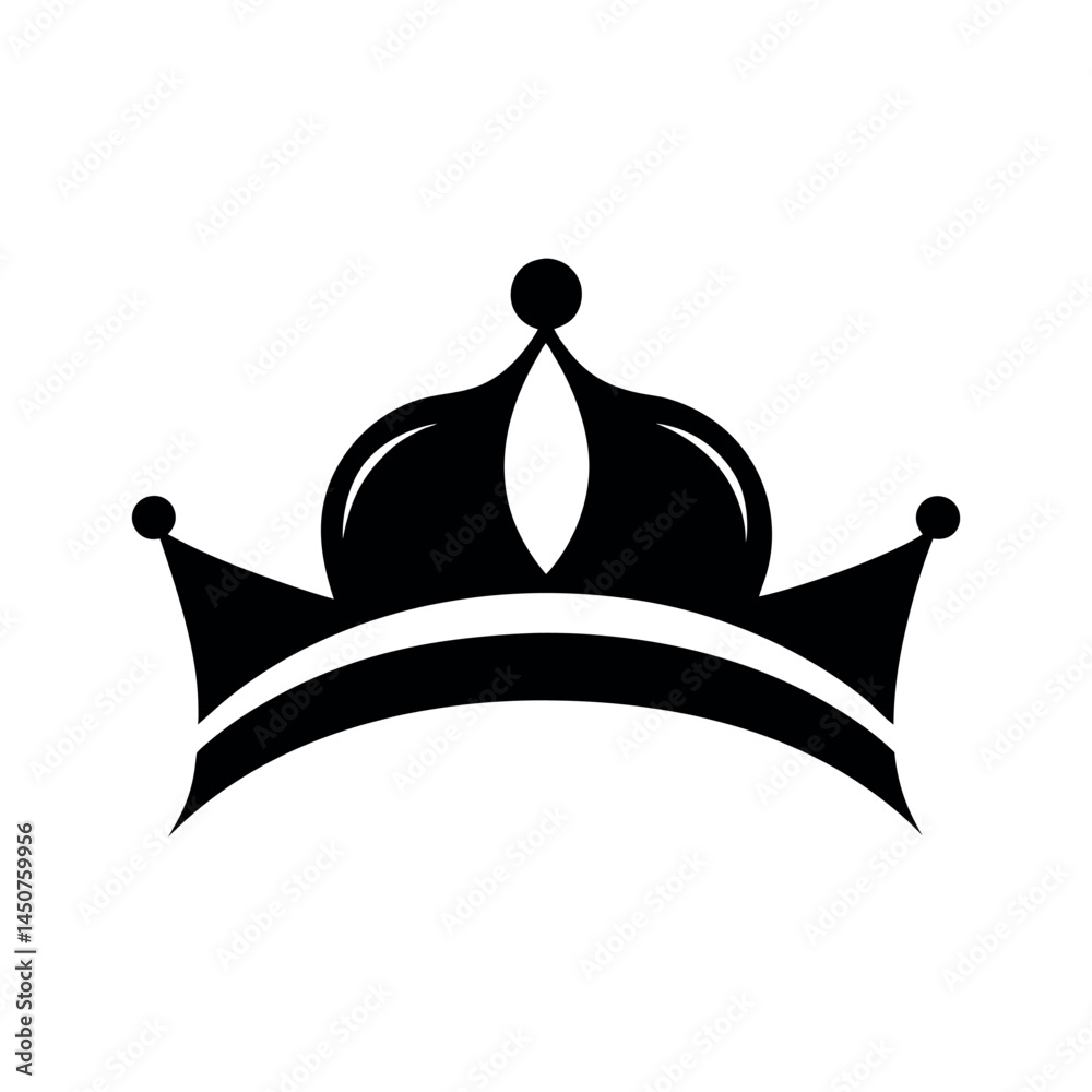 Fototapeta premium Black Vector Silhouette Tiara Graphic Vector
