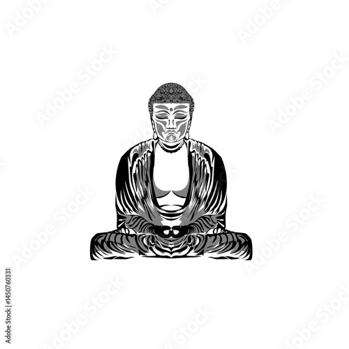 buddha statue vector illustration