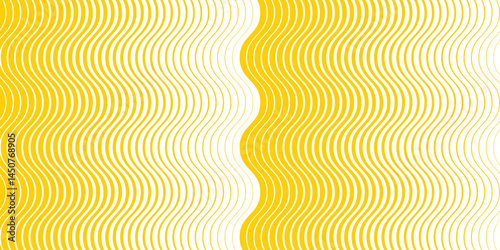 simple yellow big to small repeat line smooth wave pattern.