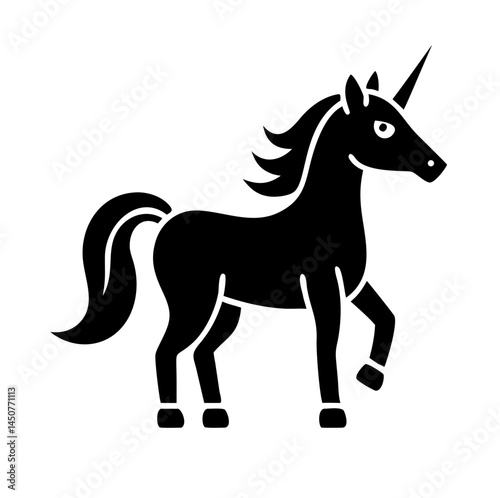 Stylized unicorn vector illustration