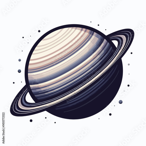 vector illustration of planet jupiter