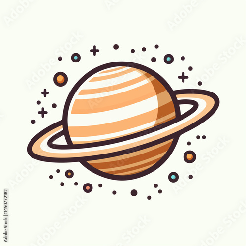 vector illustration of planet jupiter