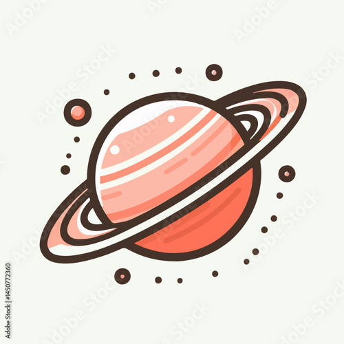 vector illustration of planet jupiter