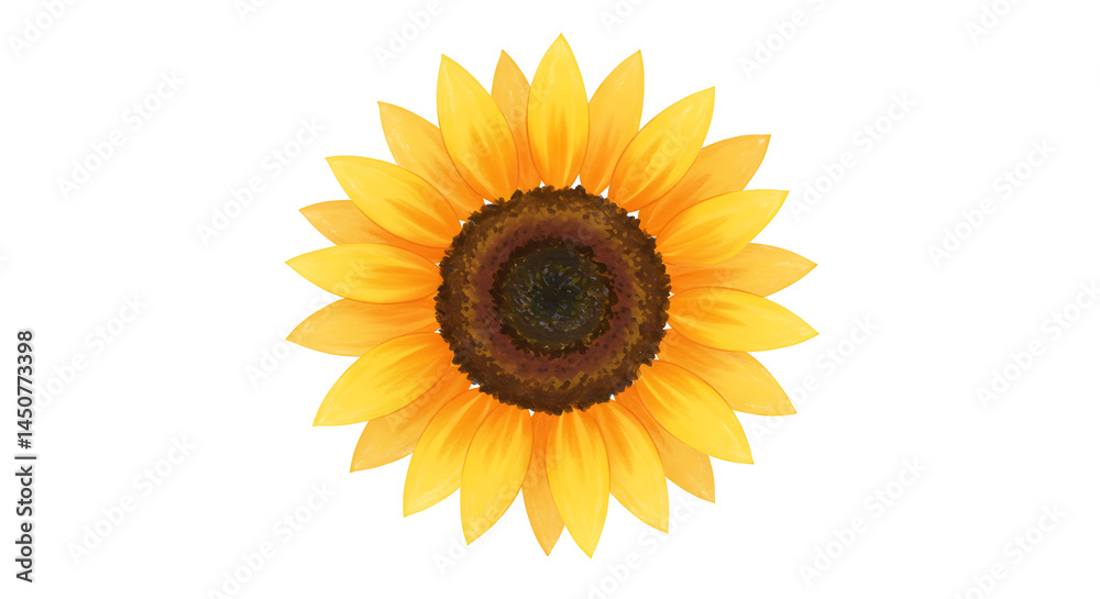 Fototapeta premium Hand-Painted Sunflower