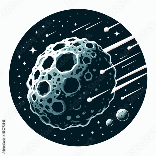 asteroid vector illustration