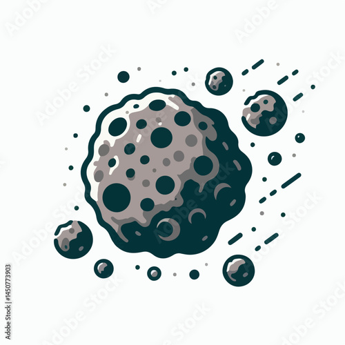 asteroid vector illustration