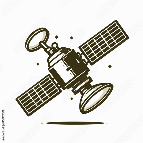 space satellite vector illustration