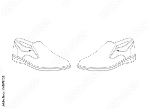 Shoes clipart, outline sport shoes, Shoe sketch, Sneakers vector, Sports wear, Shoes outline illustration, vector drawing. Shoe isolated on white background, vector illustration. Shoe line art, Loafer