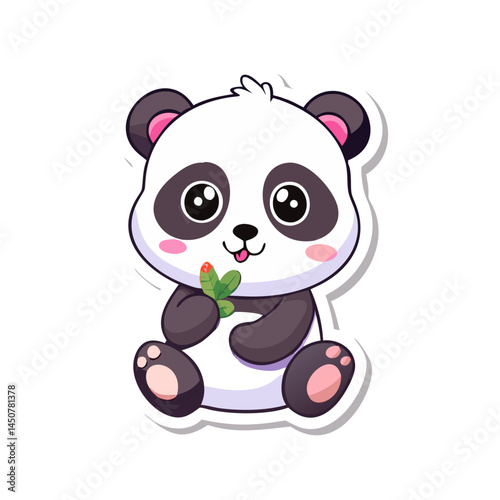 a baby panda kawai sticker icon