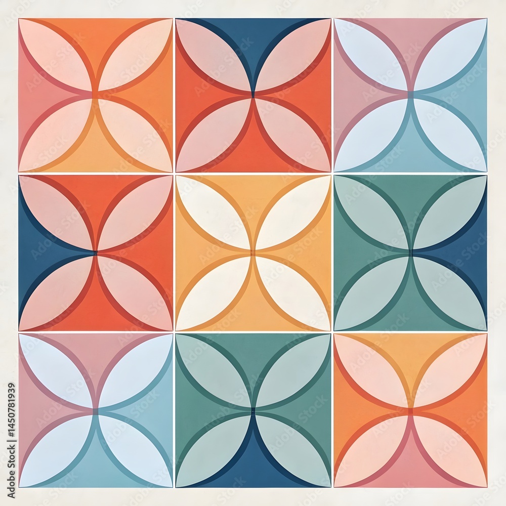 Geometric Pattern, Abstract Design, Tile Texture Geometric Pattern, Abstract Design, Tile Texture