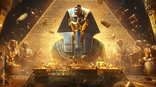 Golden Pharaoh's Treasures: Ancient Egypt's Glory