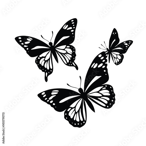 Perfectly Balanced Monarch Butterfly Silhouette
