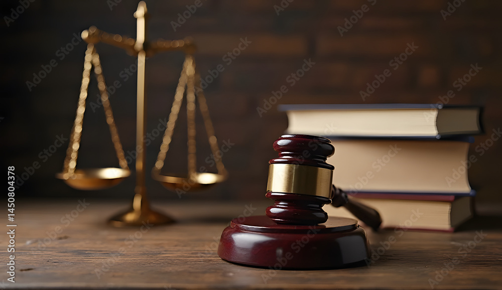 A judge's gavel rests on an open law book, symbolizing legal proceedings and justice. Represents the authority of the judicial system. AI generative. A judge's gavel rests on an open law book, symbolizing legal proceedings and justice. Represents the authority of the judicial system. AI generative.