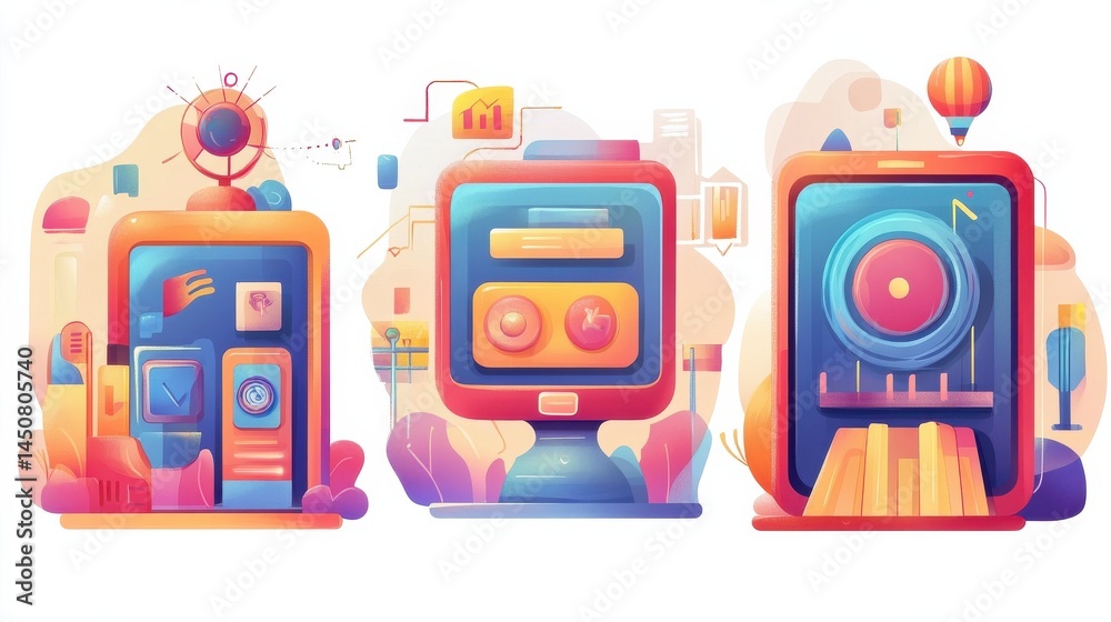 Fototapeta premium Search engine marketing abstract concept vector illustration set. Mobile SEO agency, keyword ranking, alt tag optimization, website ranking, search optimization, page navigation abstract metaphor. il