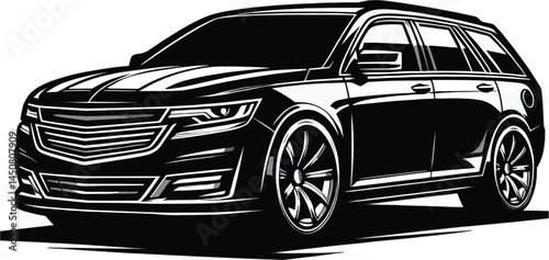 A vector illustration of a car
