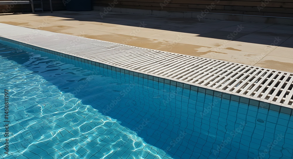 Obraz premium Swimming Pool with Clear Blue Water and Modern Design Elements