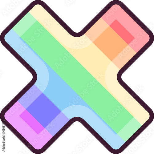 Rainbow Cross Shape