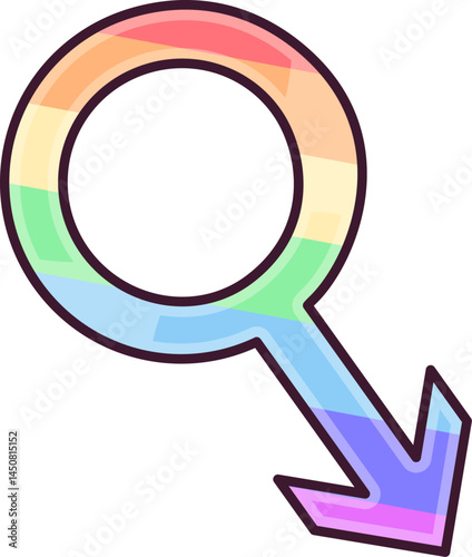 Rainbow Male Symbol