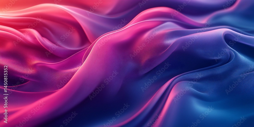 Obraz premium Woven waves cascade violet and crimson