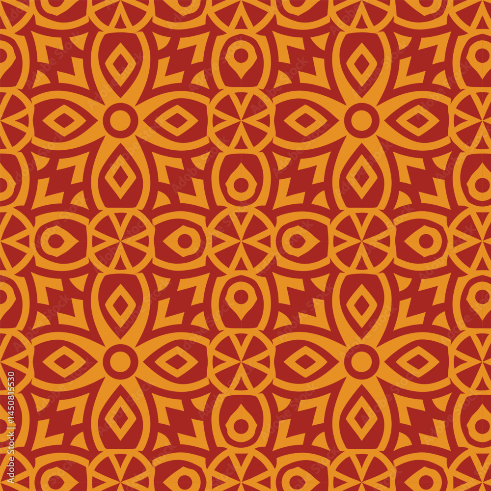 Fototapeta premium Seamless floral damask pattern vector pattern design