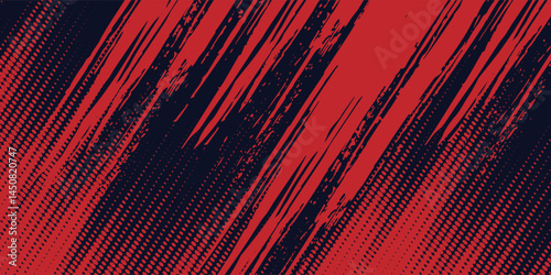 Black and red abstract grunge background with halftone style modern arts sport background abstract vector illustration