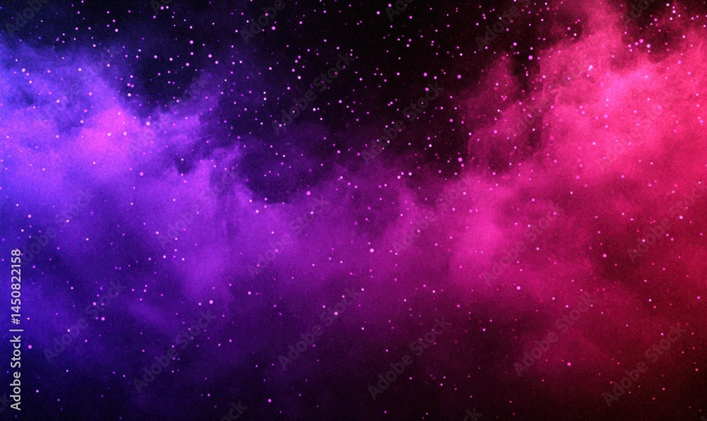 Fototapeta premium Cosmic Nebula, Pink Purple Gaseous Clouds, Night Sky, Space Background, Abstract Art