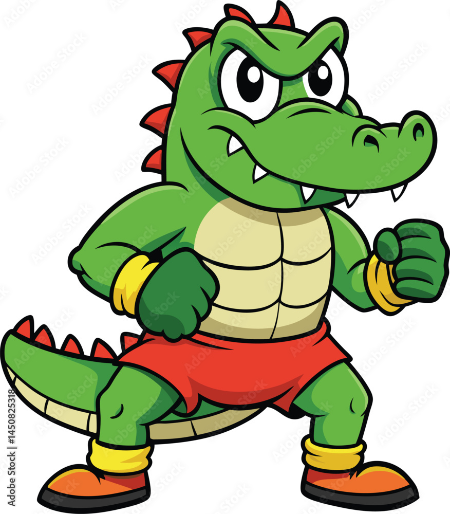 Fototapeta premium Alligator Warrior mascot logo design