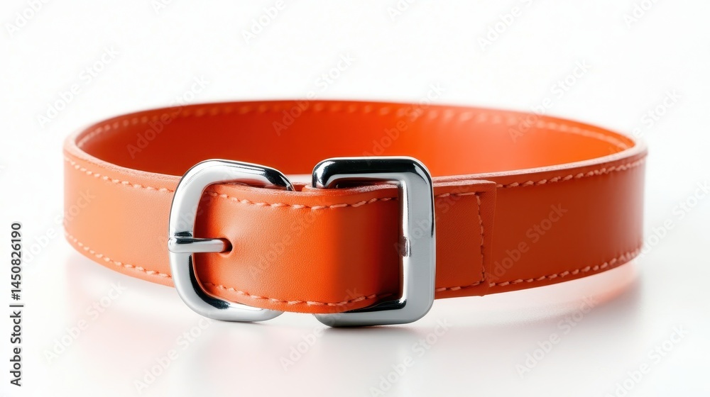 An elegant orange belt featuring a sleek silver buckle is presented in a minimalistic style, emphasizing sophistication and modern fashion trends in everyday wear. An elegant orange belt featuring a sleek silver buckle is presented in a minimalistic style, emphasizing sophistication and modern fashion trends in everyday wear.