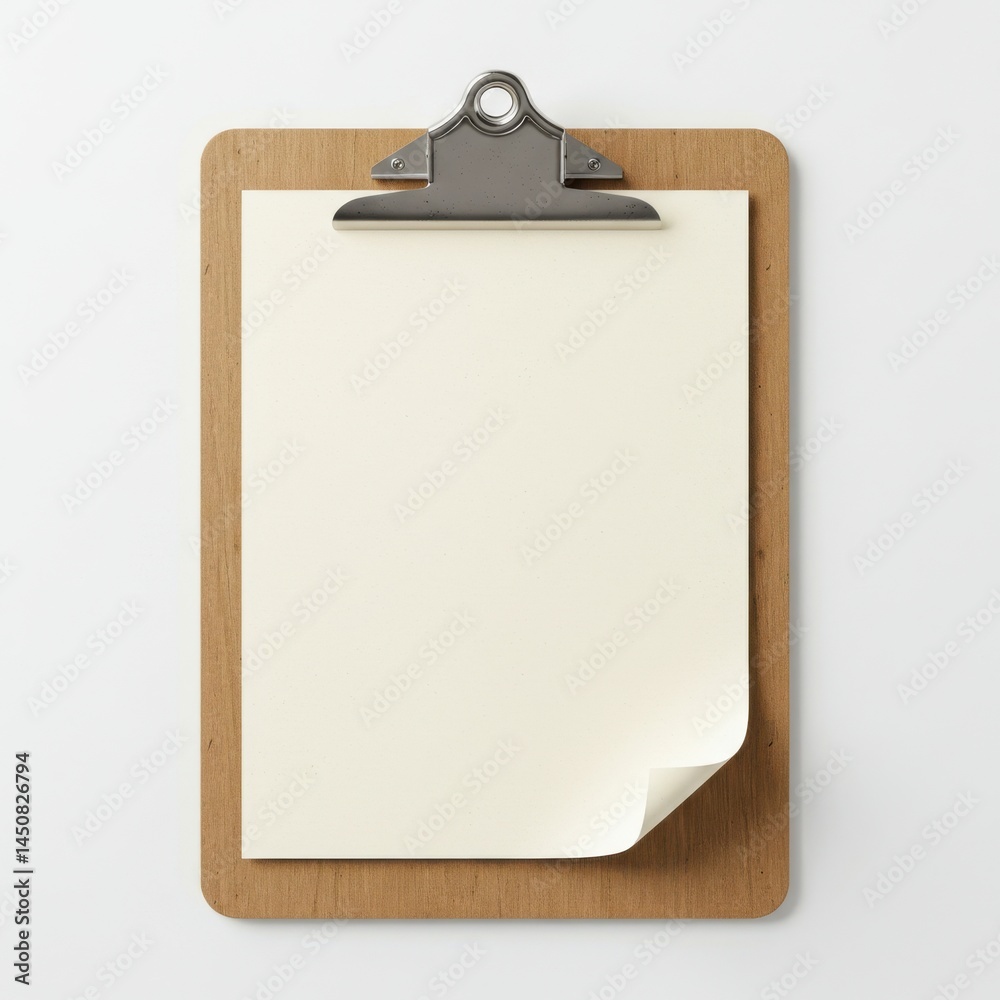 Clipboard mockup with paper sheet for notes, checklist, presentation Clipboard mockup with paper sheet for notes, checklist, presentation