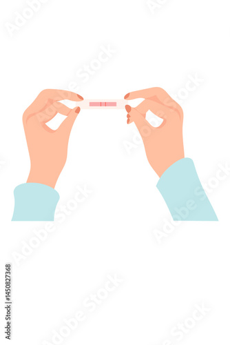 female hands holds pregnancy test or ovulation