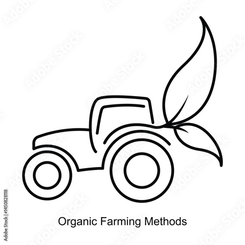 Vector icon for Organic Farming Methods in Sustainable Agriculture. Highlights healthy plant growth and soil enrichment practices for eco-friendly farming systems.