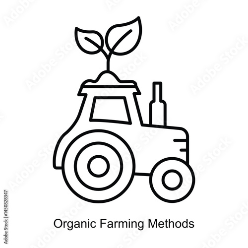 Vector icon for Organic Farming Methods in Sustainable Agriculture. Highlights healthy plant growth and soil enrichment practices for eco-friendly farming systems.