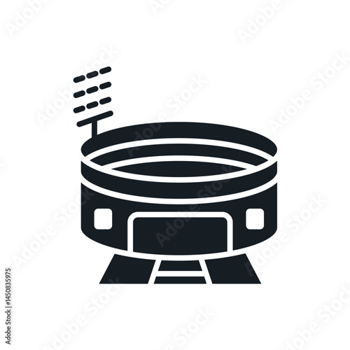 stadium icons isolated on White Background. Flat style design