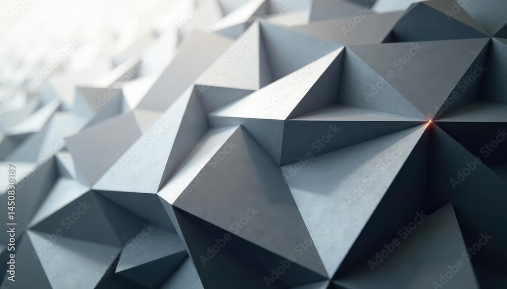 Fototapeta premium Subtle grayscale triangles forming a dynamic flow, contemporary, modern, vector