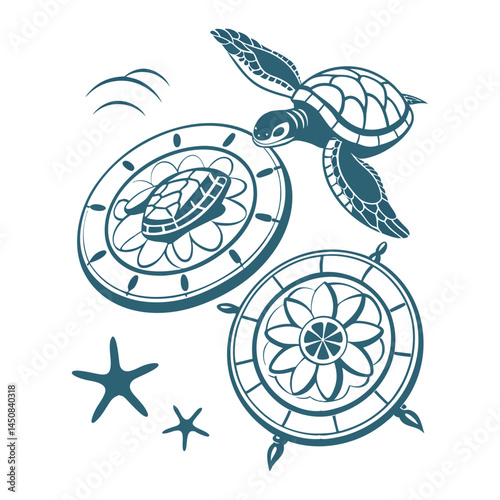 Ocean Mist Resin Coasters - Handmade Beach-Inspired Coaster Set with Shells & Sea Glass-features sustainable materials like wood, jute, and clay crafted into beautiful wall hangings, planters