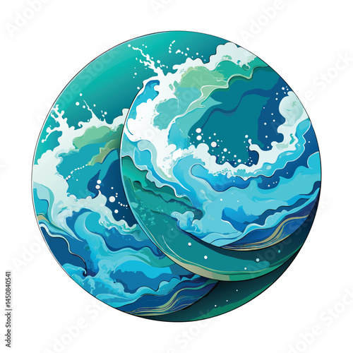 Ocean Mist Resin Coasters - Handmade Beach-Inspired Coaster Set with Shells & Sea Glass-features sustainable materials like wood, jute, and clay crafted into beautiful wall hangings, planters