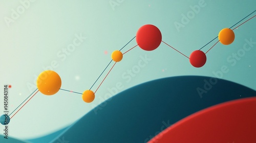 Upward Trend Graph, Abstract Background, Growth, Data Visualization, Business Presentation