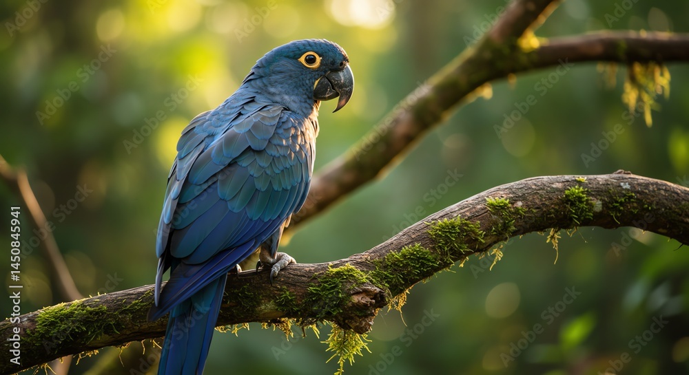 Obraz premium Hyacinth Macaw on Branch