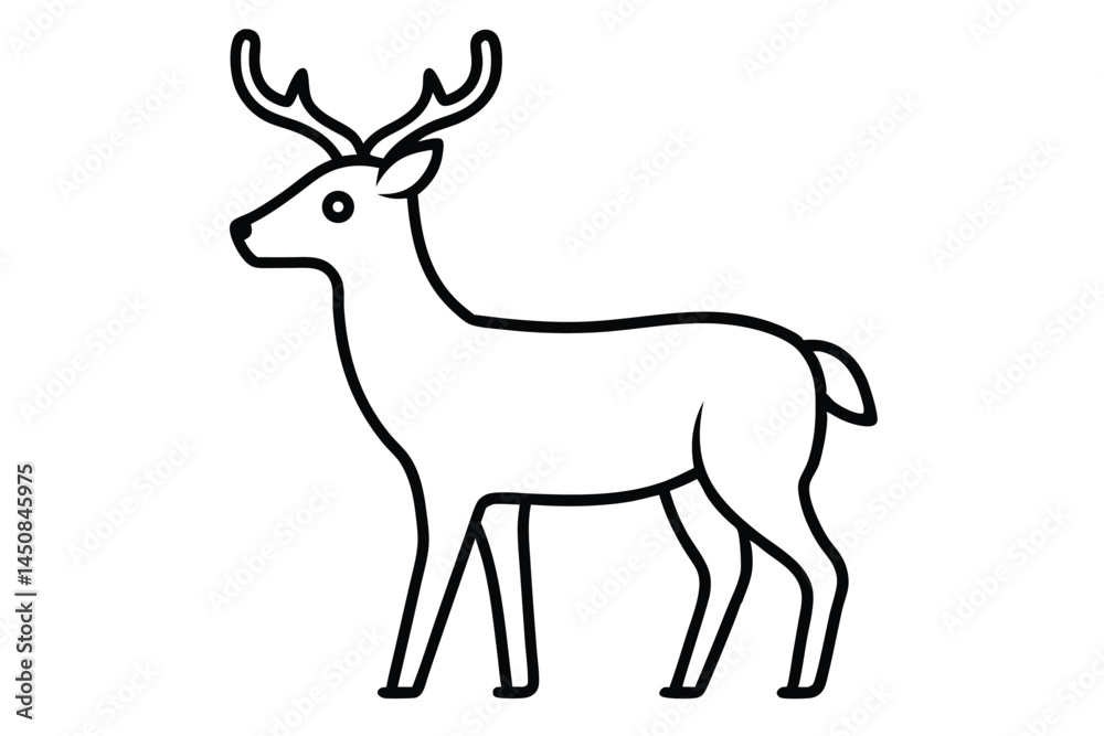 Obraz premium deer vector illustration