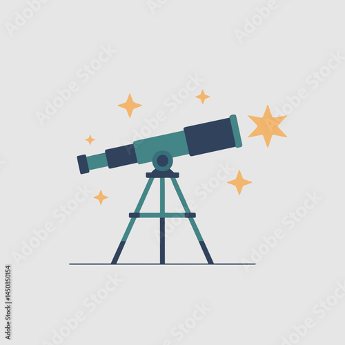 Retro Telescope Stargazing