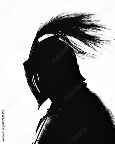 Explore medieval knight armor silhouette image for historical reenactment and fantasy art design use