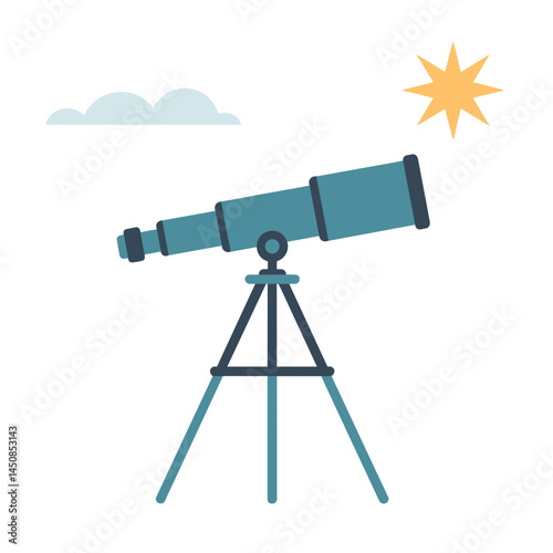 Retro Telescope Stargazing