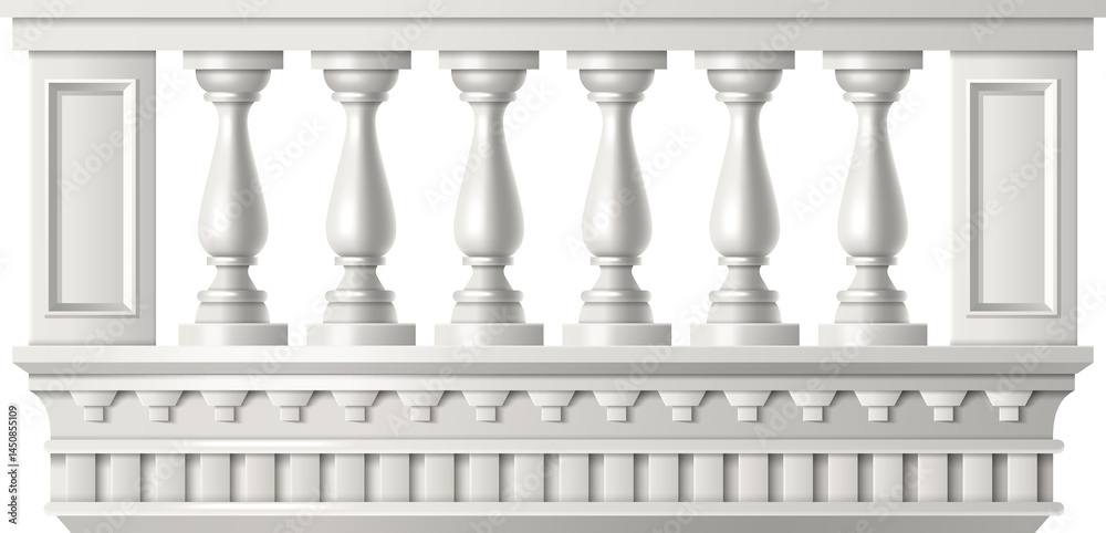 Fototapeta premium 3d Balustrade Fence
