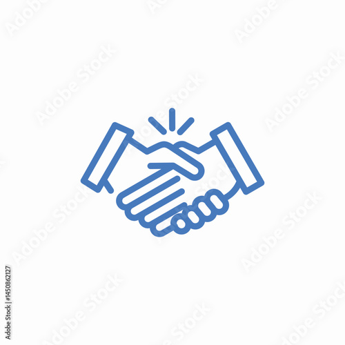 agreement handshaking icon sign vector