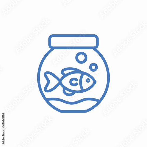 aquarium fish tank icon sign vector