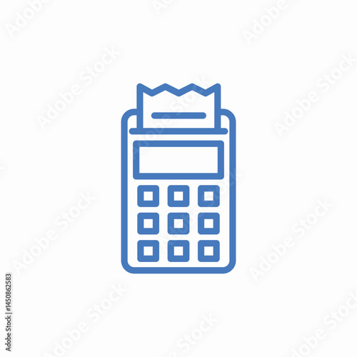 calculator with receipt icon sign vector