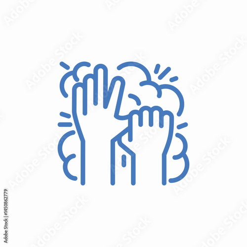 clapping hands applause icon sign vector